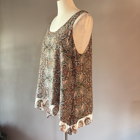 Karen Kane women’s desert Gypsy paisley print flowy tank top shell layer look XL - Picture 6 of 13